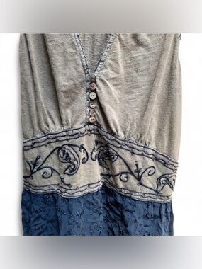 Free People Flowy Embroidered Tank Top